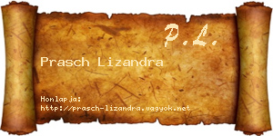 Prasch Lizandra névjegykártya